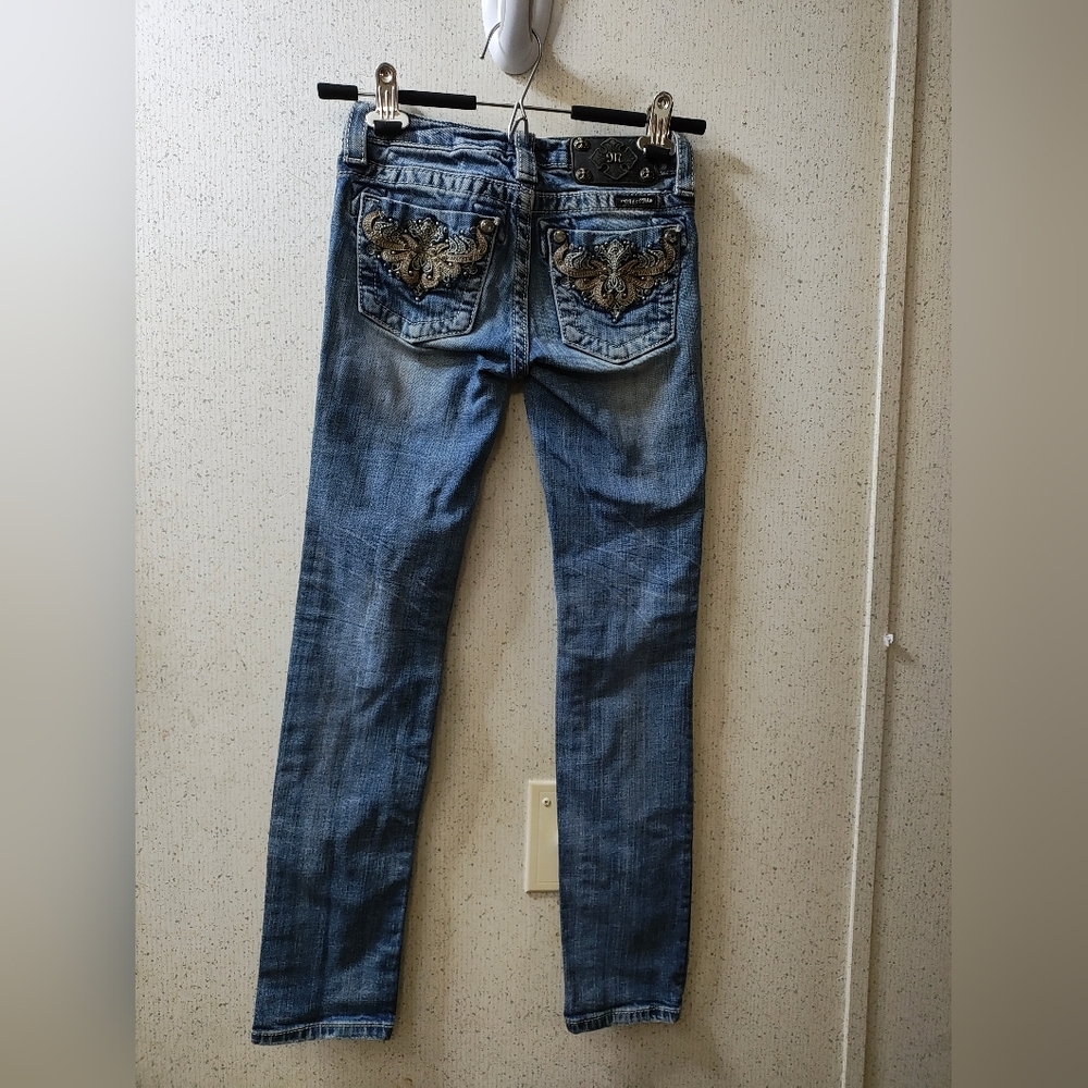 Miss Me Skinny Jeans Girls Size 10 Embellished Stones Beautiful